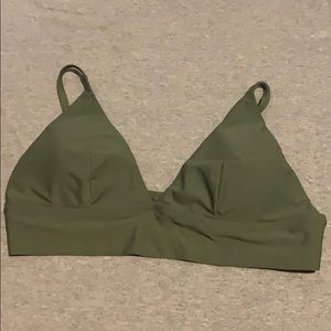 NWT olive green bikini top!
